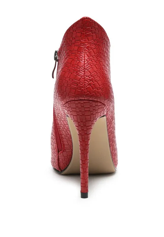 Lolita Woven Textured Stiletto Boot