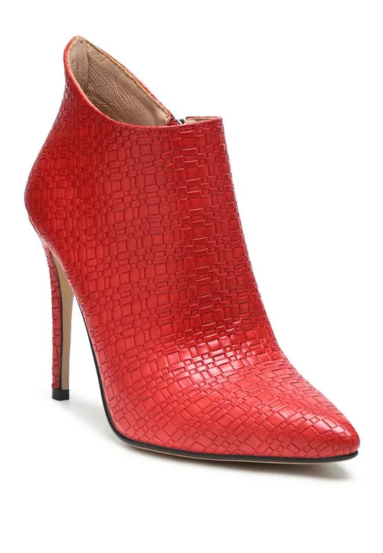 Lolita Woven Textured Stiletto Boot
