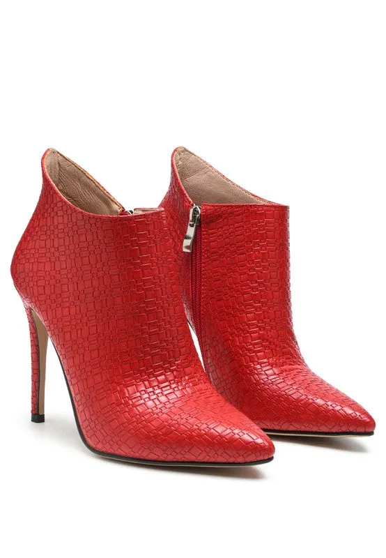 Lolita Woven Textured Stiletto Boot