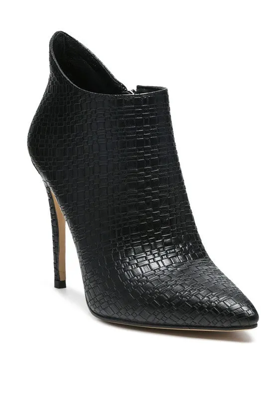 Lolita Woven Textured Stiletto Boot