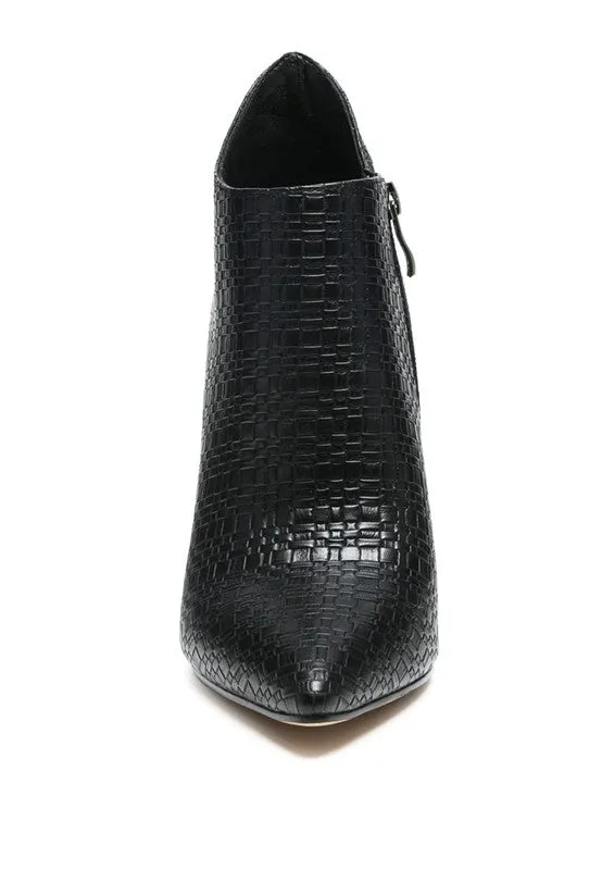 Lolita Woven Textured Stiletto Boot