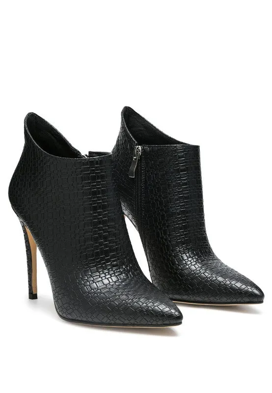 Lolita Woven Textured Stiletto Boot