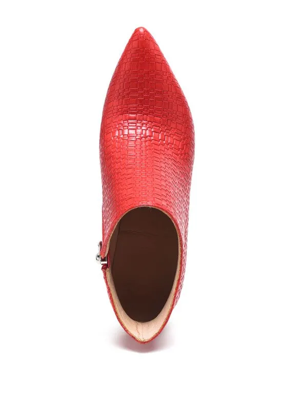 Lolita Woven Textured Stiletto Boot