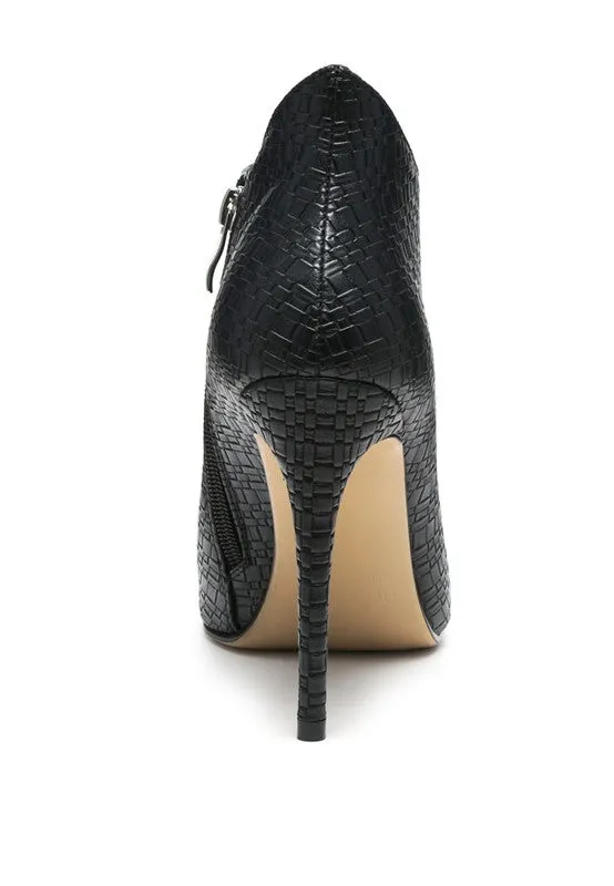 Lolita Woven Textured Stiletto Boot
