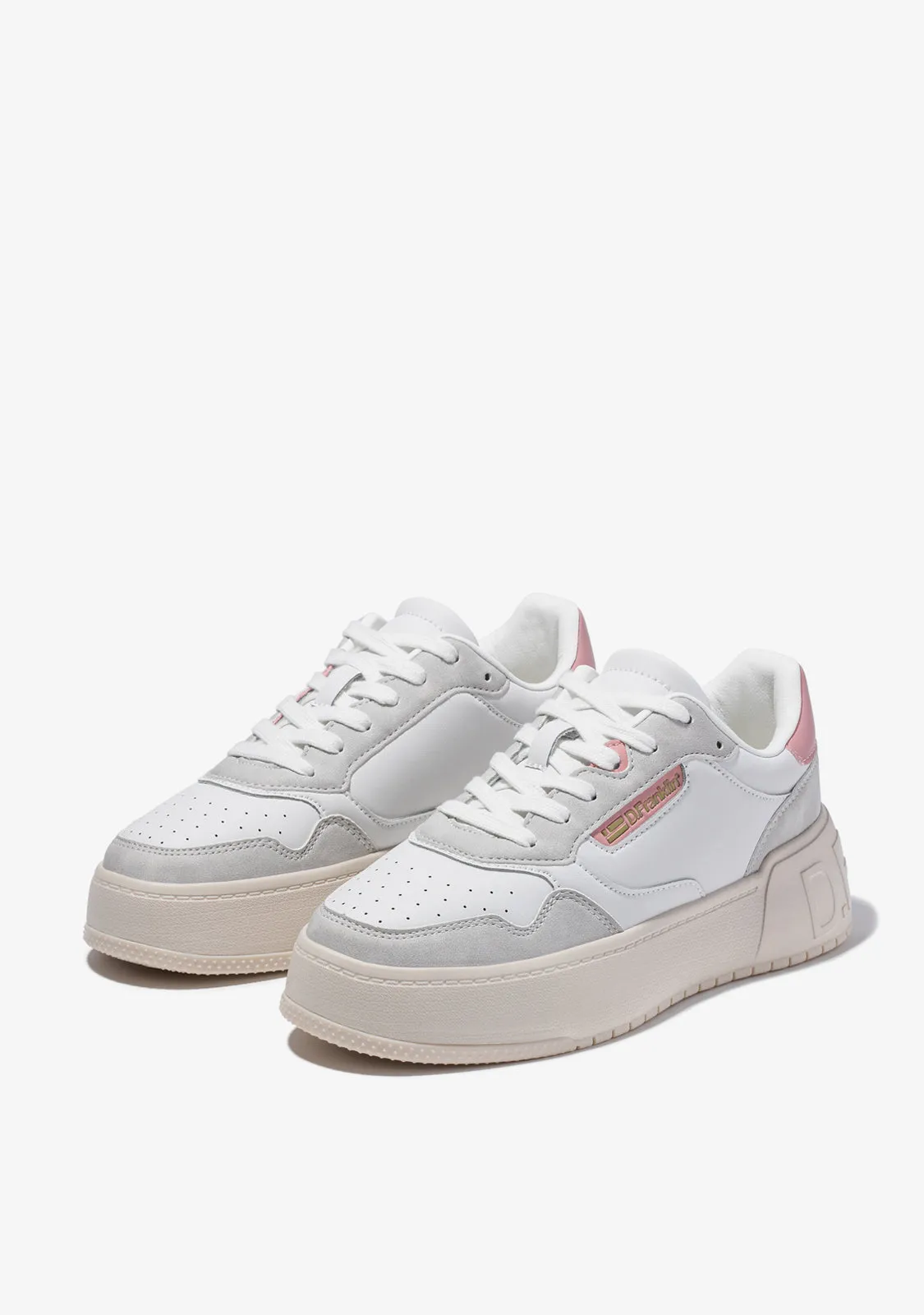 Low Court Basic White / Pink