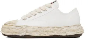 Maison Mihara Yasuhiro "Hank OG Sole Garment Dyed Canvas Low" White