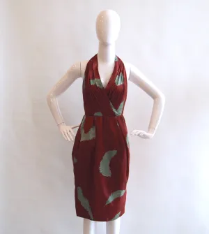 Marc Jacobs wine halter dress