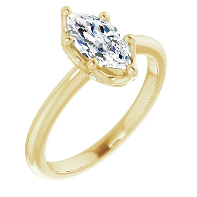 Margot Marquise Diamond Solitaire Engagement Ring