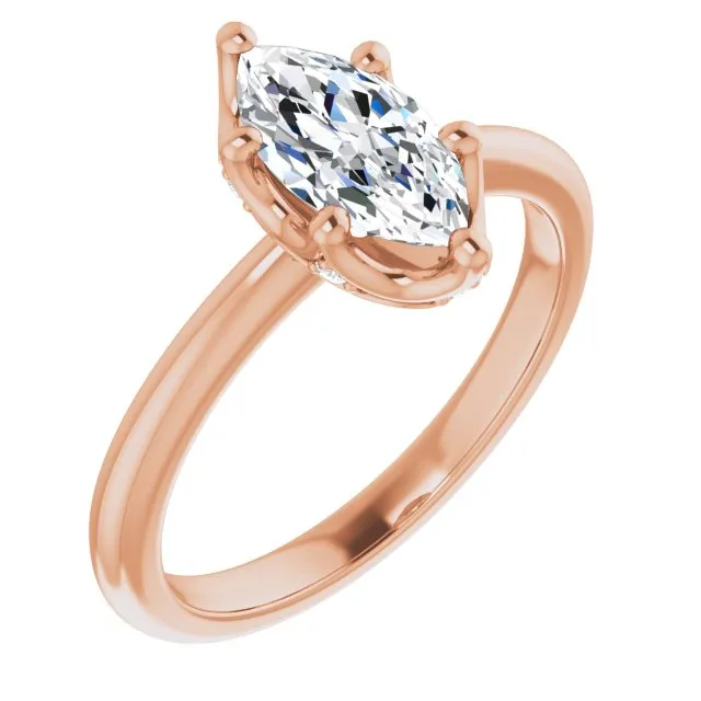 Margot Marquise Diamond Solitaire Engagement Ring