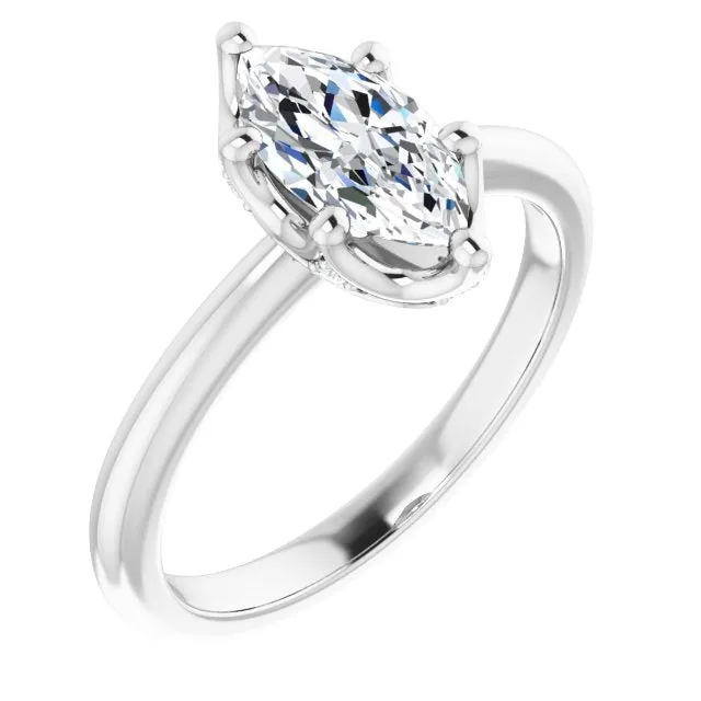 Margot Marquise Diamond Solitaire Engagement Ring