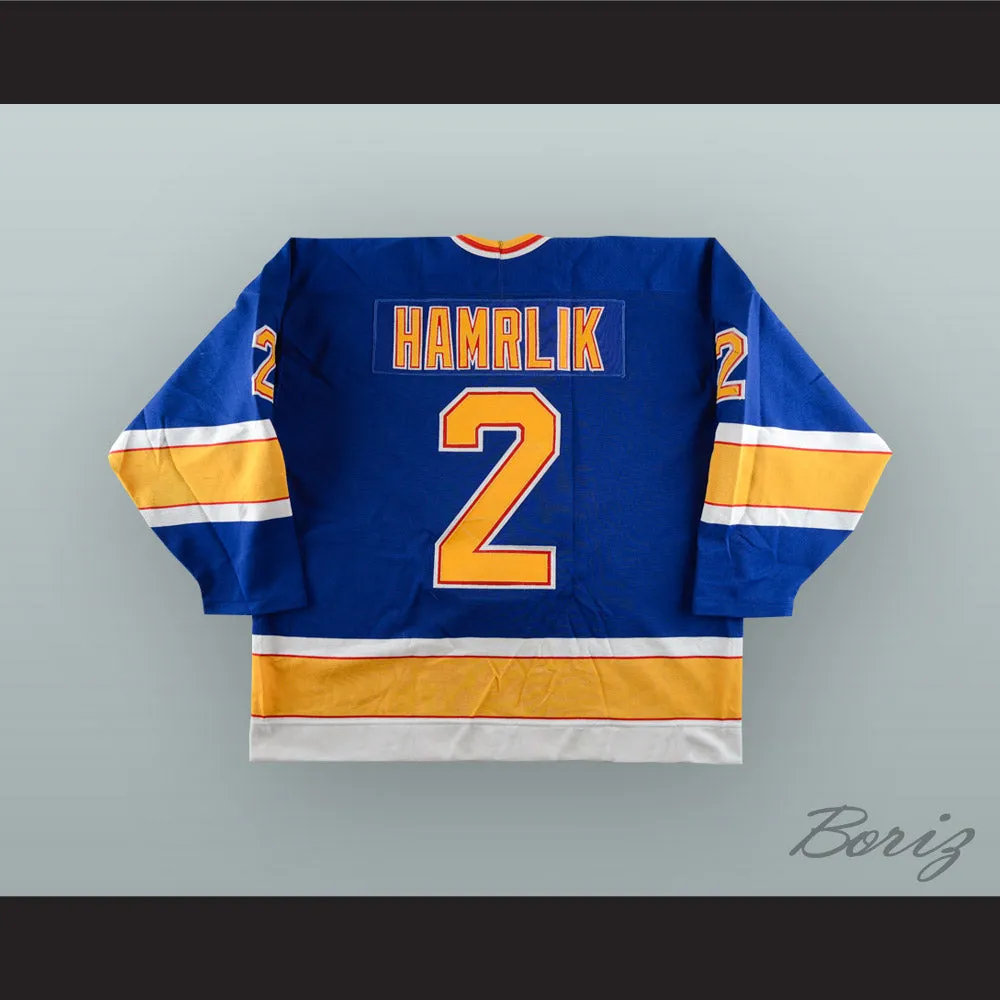 Martin Hamrlik 2 Peoria Rivermen Blue Hockey Jersey