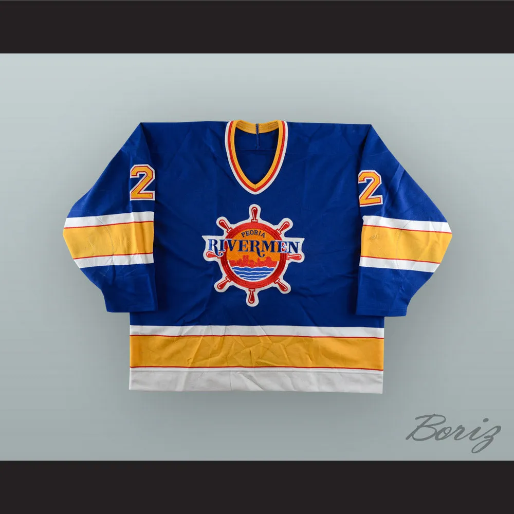Martin Hamrlik 2 Peoria Rivermen Blue Hockey Jersey