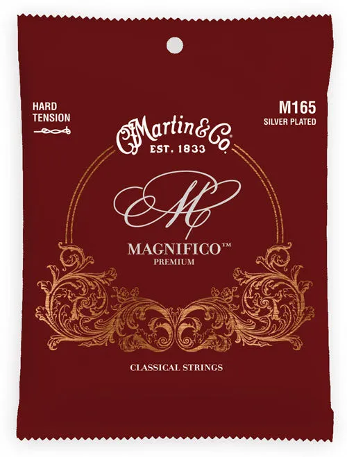 Martin M165 Magnifico Silver Plated Classical Guitar Set Hard Tension