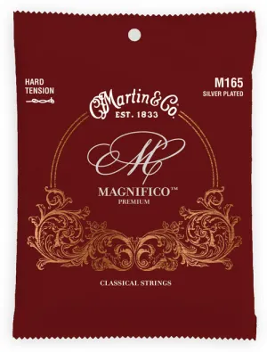 Martin M165 Magnifico Silver Plated Classical Guitar Set Hard Tension
