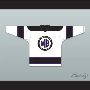 Martin Morris Brown College White Hockey Jersey