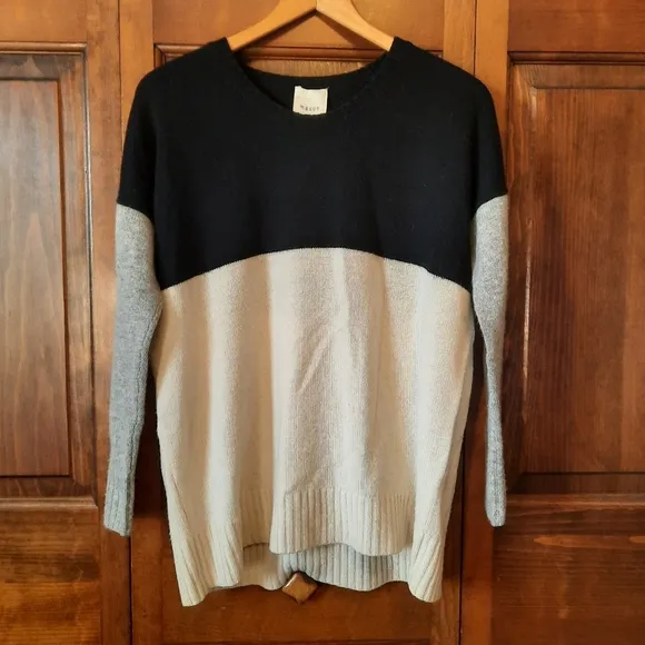 Mason wool cashmere blend colorblock crewneck sweater size small