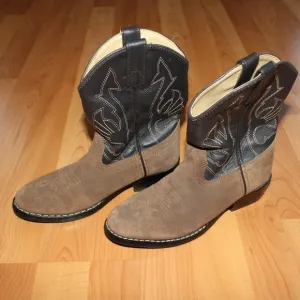 MASTERSON BOOT CO Girls Brown Leather Cowboy Boots