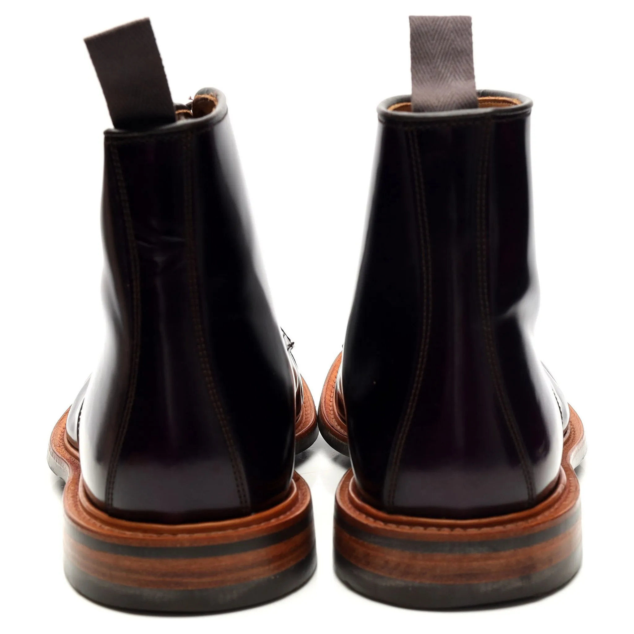 'Mawsley' Burgundy Leather Boots UK 10.5