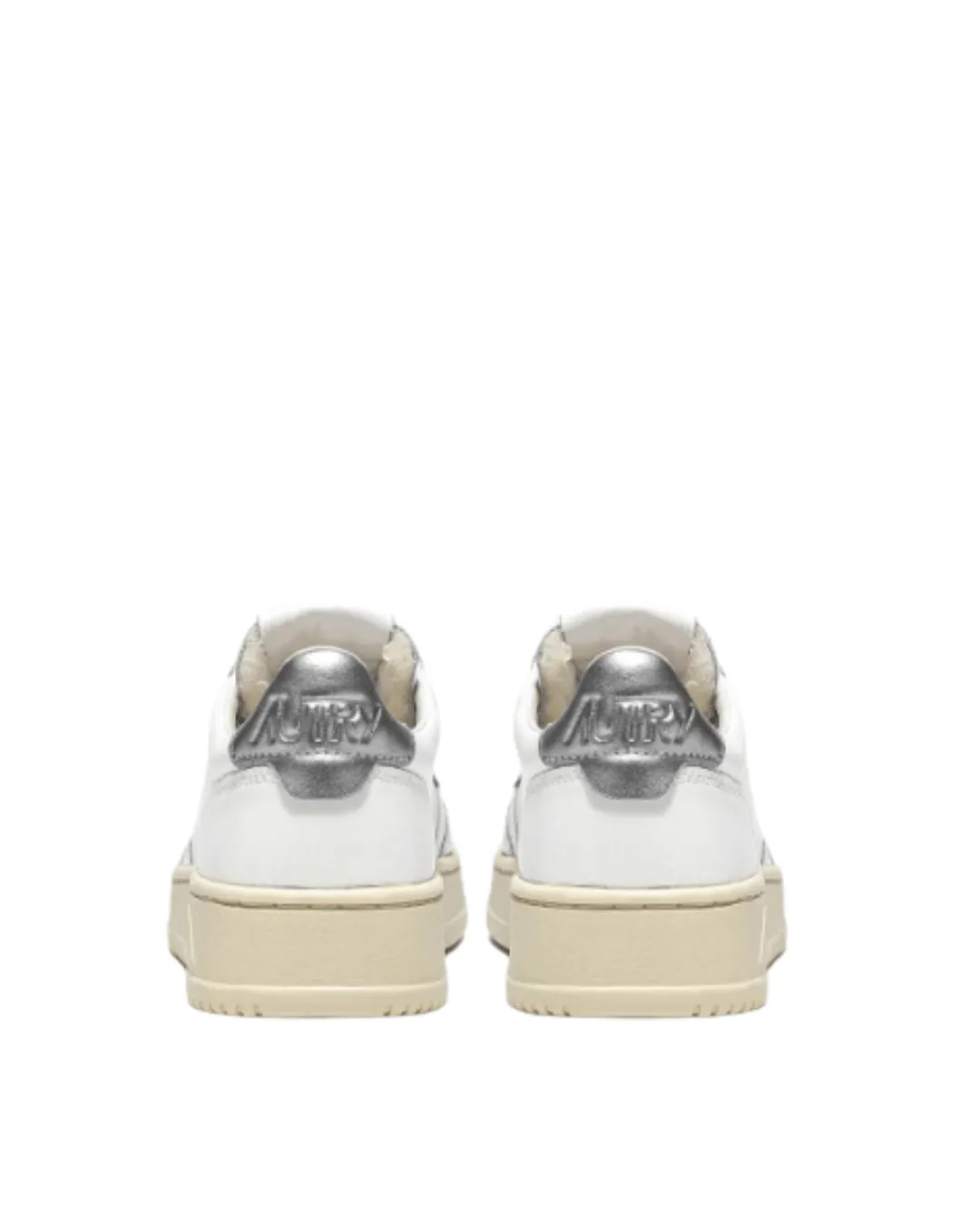 MEDALIST LOW SNEAKERS IN LEATHER WHITE AND SILVER
