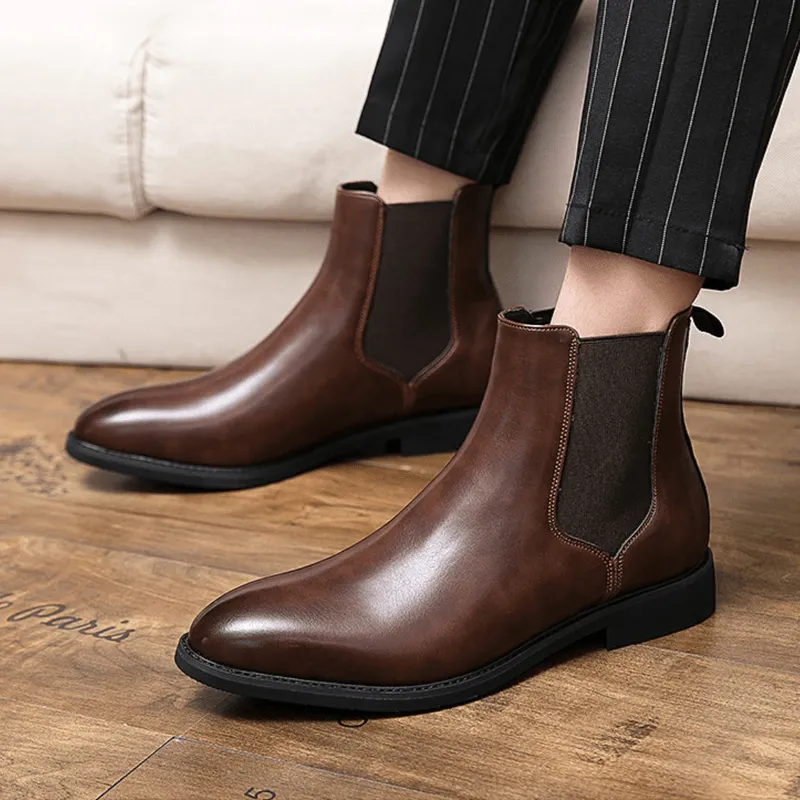 Men | Genuine Leather Chelsea Boots for Men - British Style