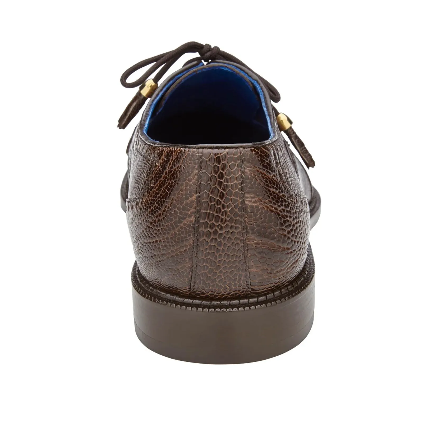 Men's Belvedere Batta Cap Toe Ostrich Dress Shoe in Brown