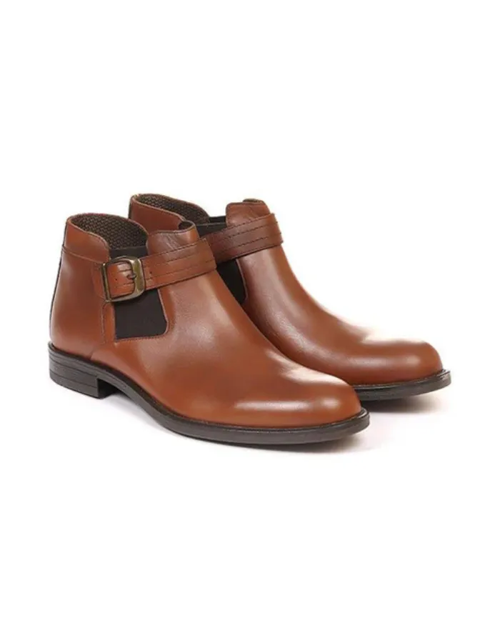 Men's Leather Buckled Chelsea Boots