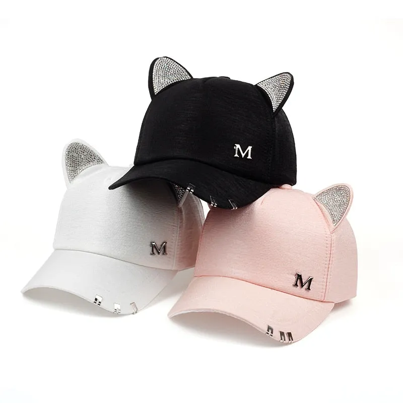 Meow cap with cat ears