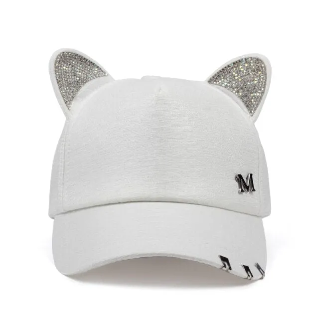 Meow cap with cat ears
