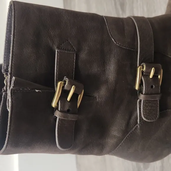Michael Kors Leather Ashton Mid Bootie Brown Size 9.5