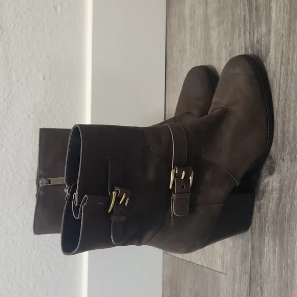 Michael Kors Leather Ashton Mid Bootie Brown Size 9.5