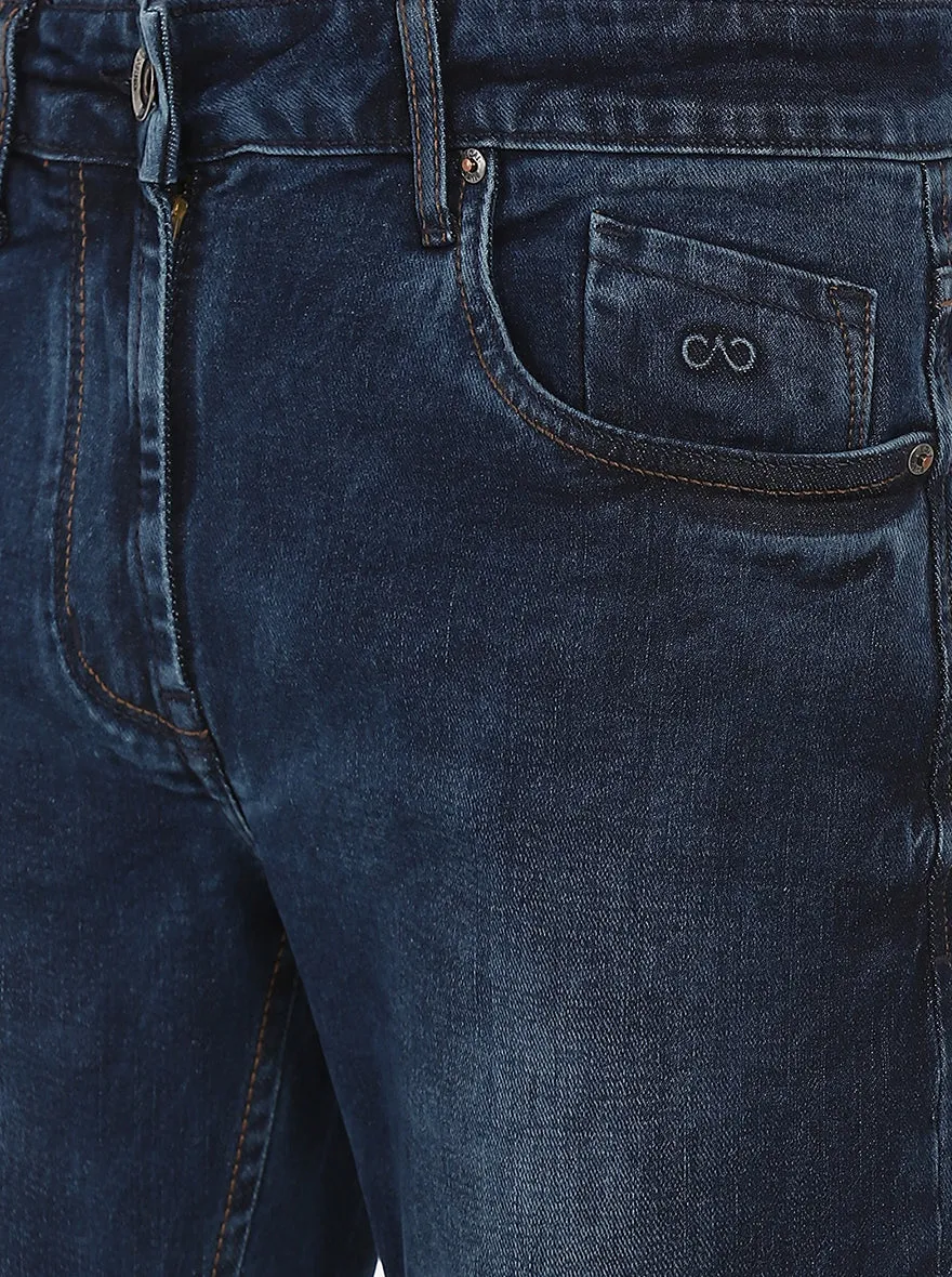 Mid Blue Washed Slim Fit Jeans | JadeBlue