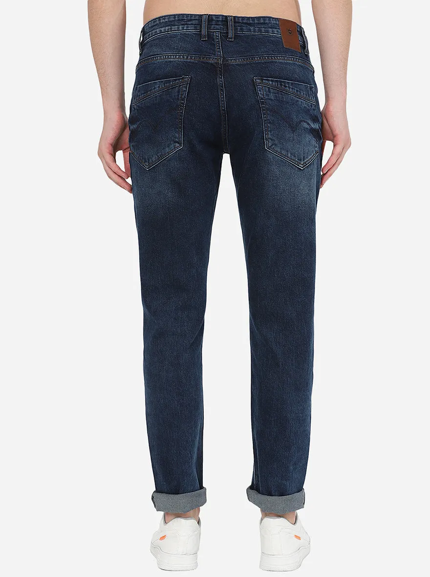 Mid Blue Washed Slim Fit Jeans | JadeBlue