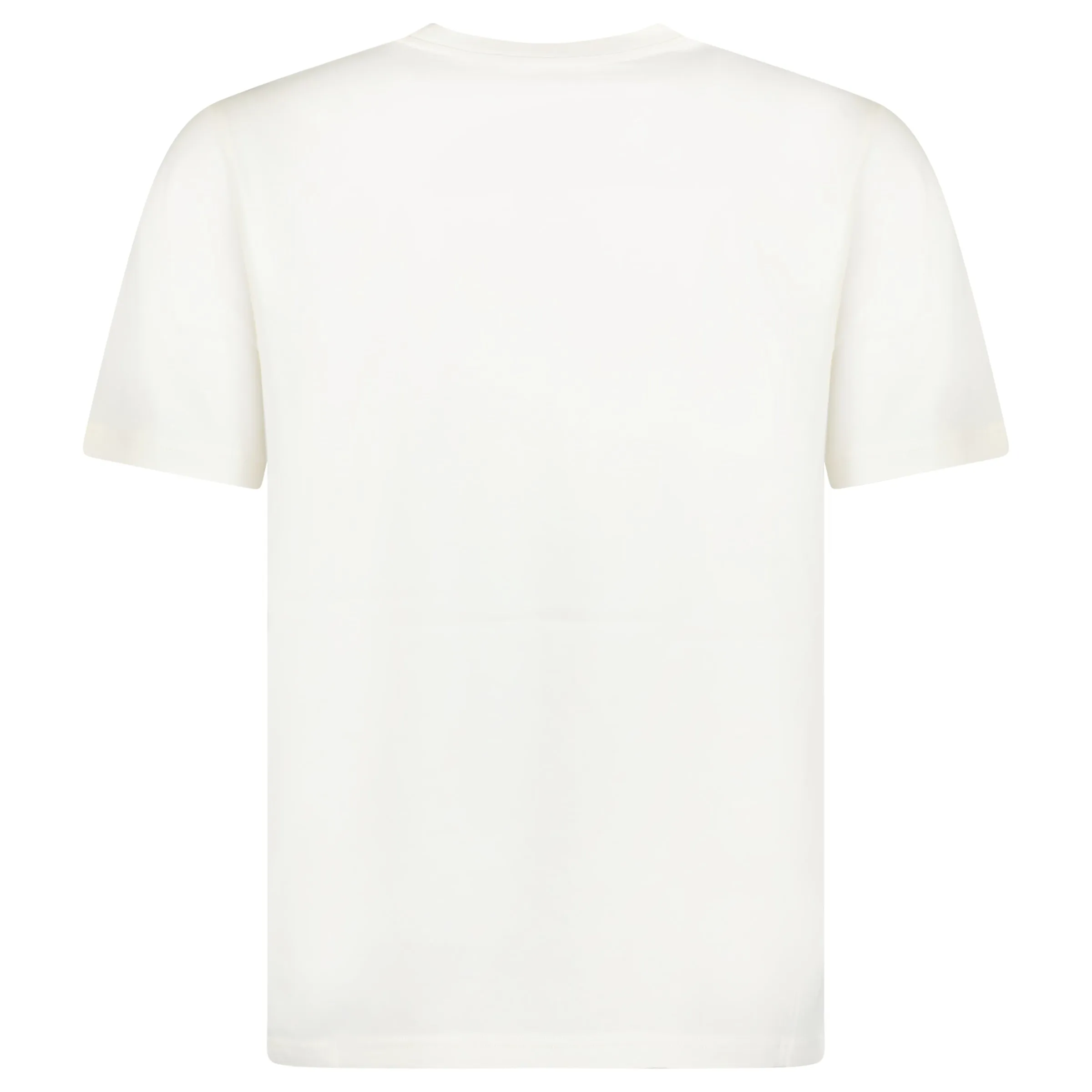 MONCLER EMBROIDERED VARSITY LOGO COTTON T-SHIRT WHITE/IVORY