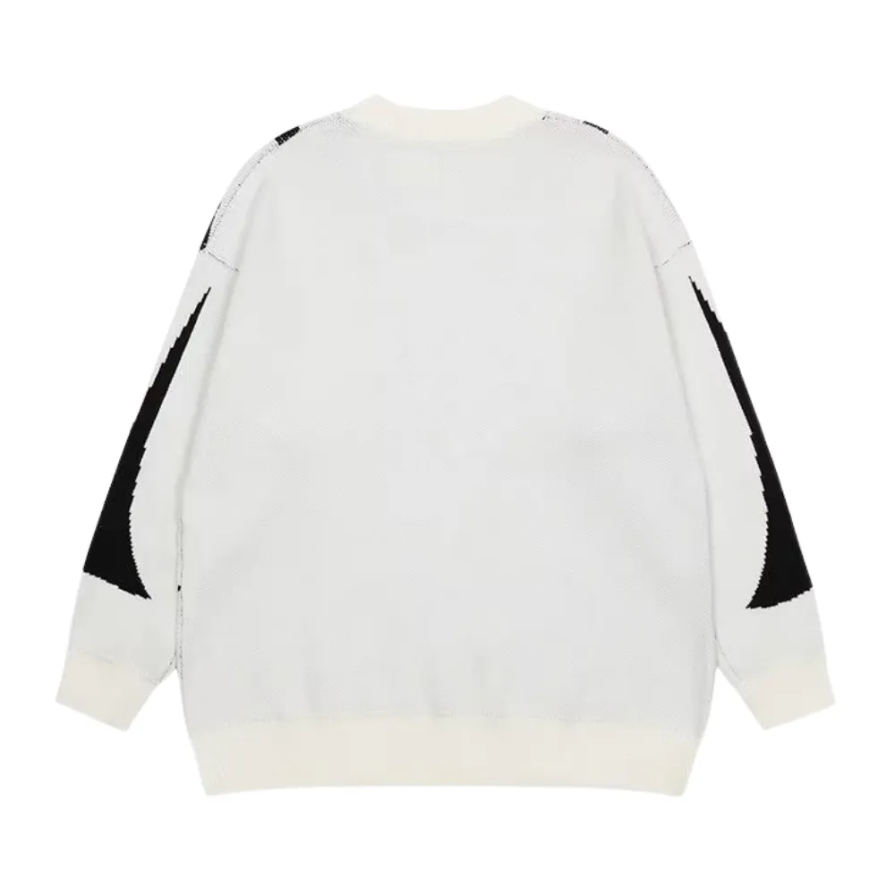Motorcycle Colorblock Star Sweater