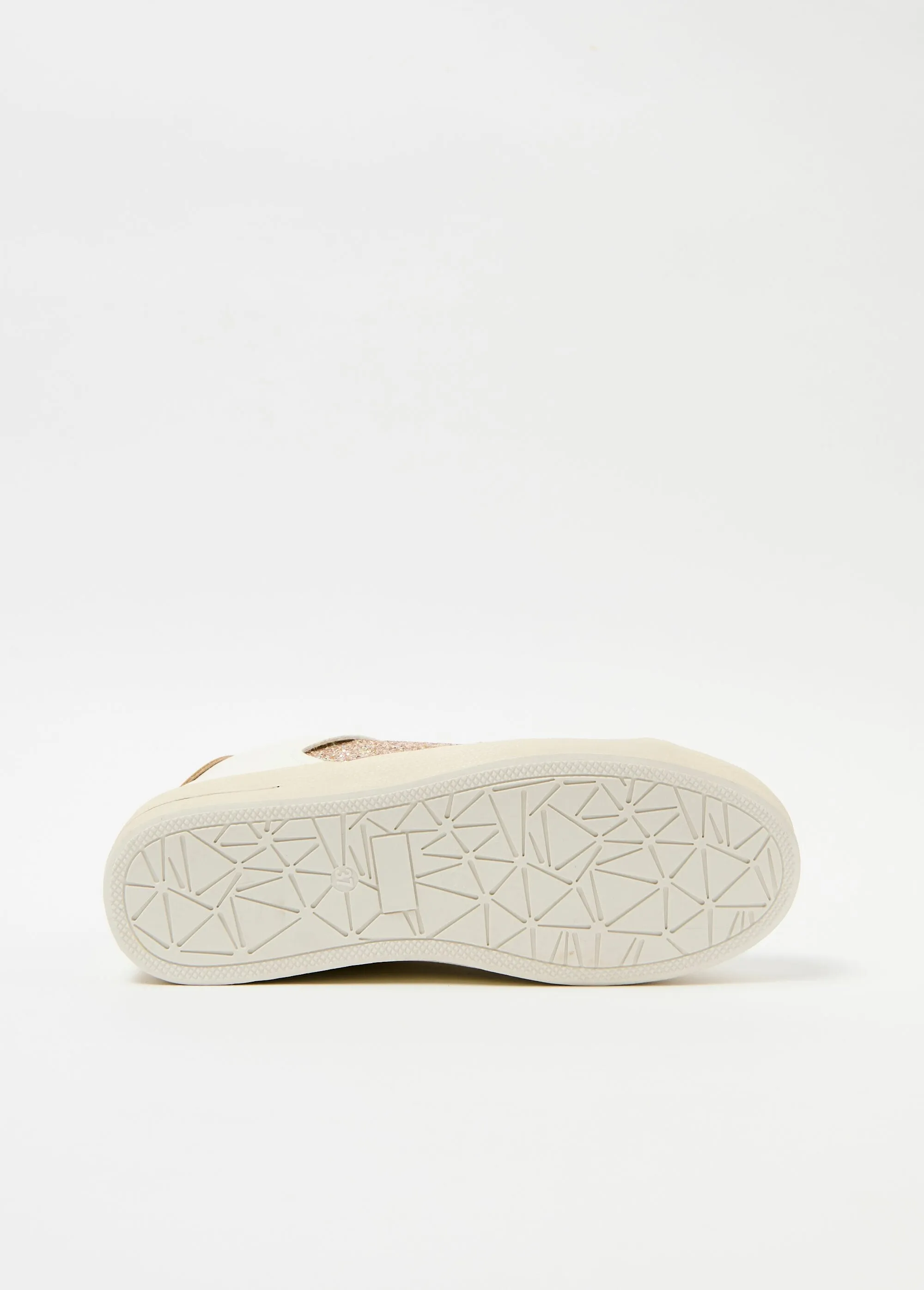 Multi-material leopard glitter sneakers