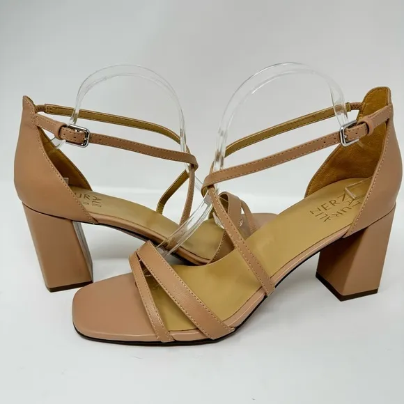 Naturalizer Tiff Ankle Strap Sandal‎ Crème Brûlée Size 11 Neutral Strappy Heel