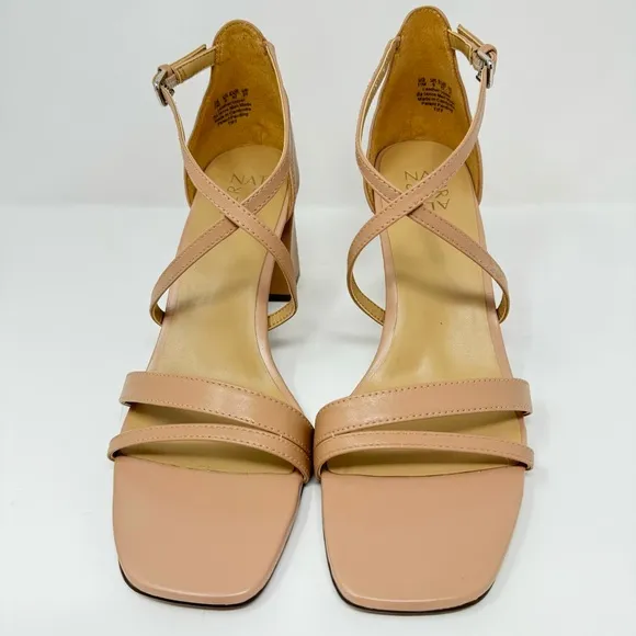 Naturalizer Tiff Ankle Strap Sandal‎ Crème Brûlée Size 11 Neutral Strappy Heel