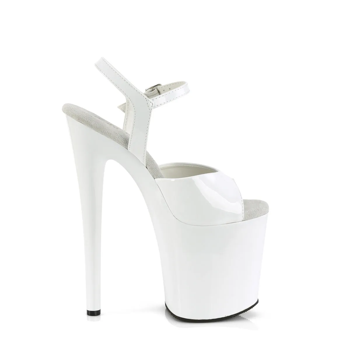 NAUGHTY-809  White Patent/White