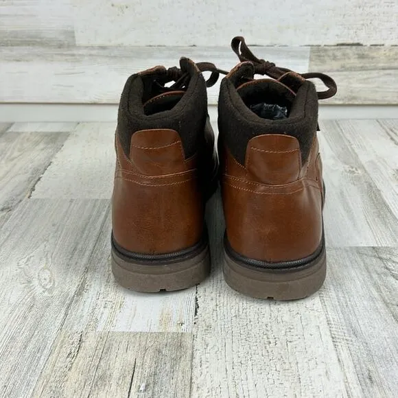 New Gordon Rush mens z 13 Brown faux leather lace up ankle boots