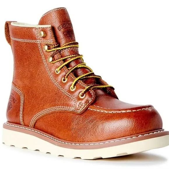 NEW Herman Survivors Men's Oakridge 6&quot; Steel‎ Toe Work Boots Leather Size 7½