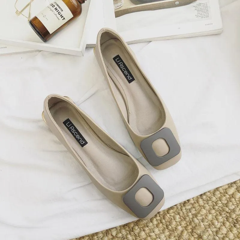 New Korean Style Ladies Casual Thick Heel Shoes