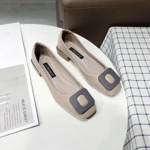New Korean Style Ladies Casual Thick Heel Shoes