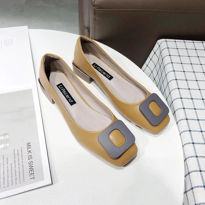 New Korean Style Ladies Casual Thick Heel Shoes