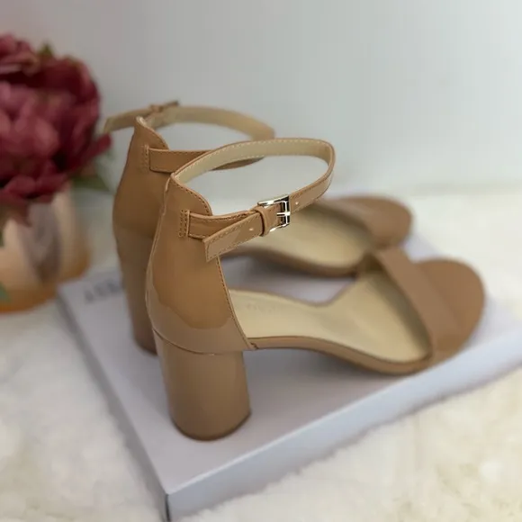 NEW NINE WEST PRUCE ANKLE STRAP BLOCK HEEL SANDALS