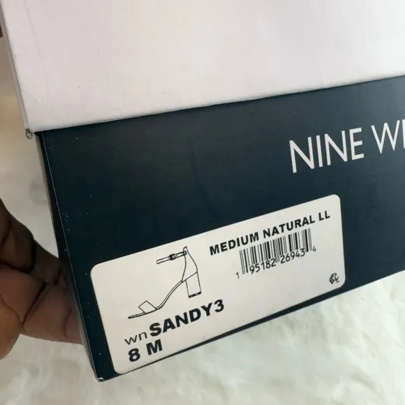 NEW NINE WEST PRUCE ANKLE STRAP BLOCK HEEL SANDALS