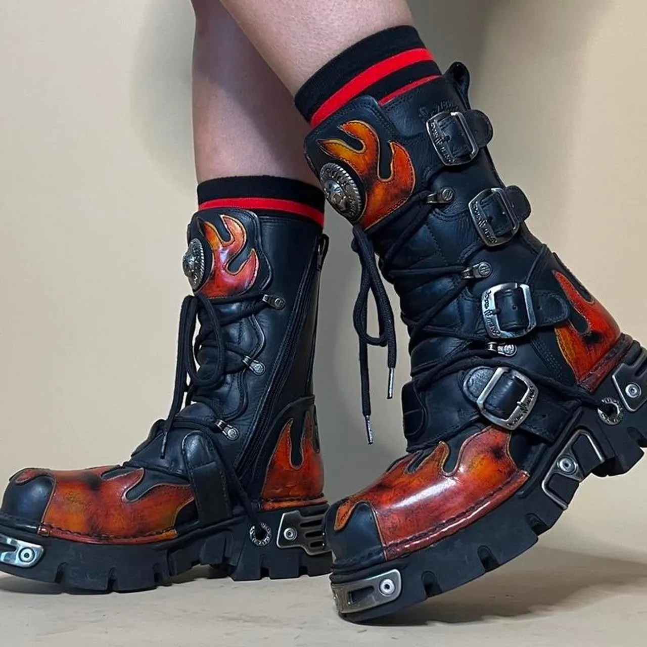 NEW ROCK Reactor flame boots