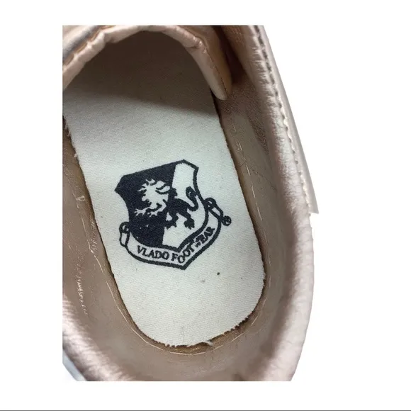 NEW Vlado Footwear Kid Girl Shiny Glitter Rose Gold Velcro Sneakers Size 5