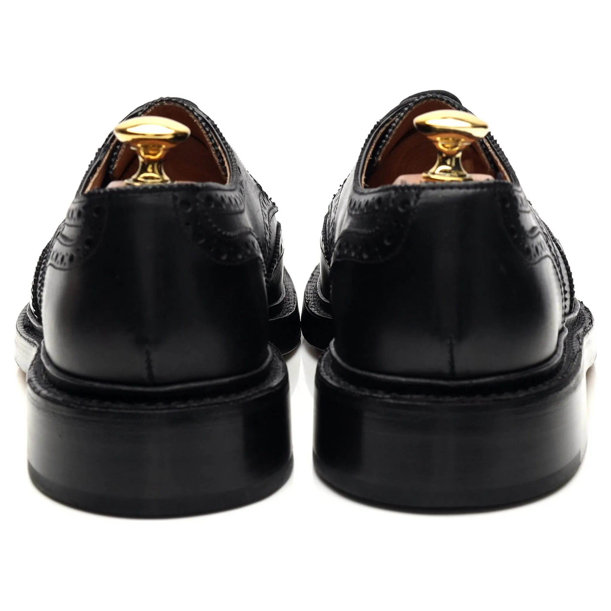'Newbury' Black Leather Derby Brogue UK 6
