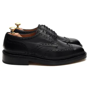 'Newbury' Black Leather Derby Brogue UK 6
