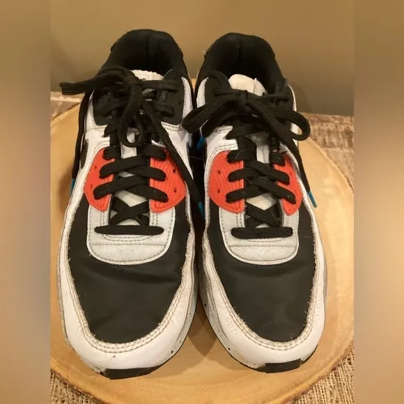 NIKE AIR MAX 90 WHITE/BLCK-TURF ORANGE US MEN SZ-6